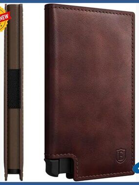 Slim Leather RFID Wallet with Quick Card Access for Men